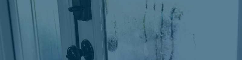 visible signs of too much humidity on an exterior door